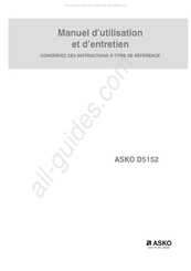 Asko D5152 Manuel D'utilisation Et D'entretien