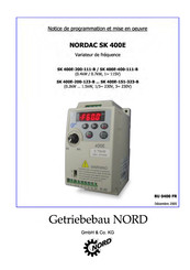 nord NORDAC SK 400E Notice De Programmation