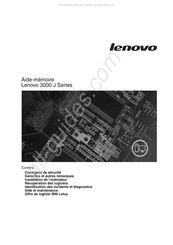Lenovo 3000 J Série Aide-Mémoire