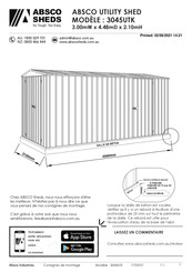 Absco Sheds 3045UTK Instructions De Montage