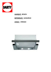 Bosch DHI 625 Serie Mode D'emploi Et Notice De Montage