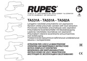 Rupes TA562A Notice D'emploi Et D'entretien