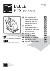 Altrad BELLE PCX 450 Manuel De L'opérateur