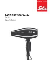 SOLIS FAST DRY 360 ionic Manuel Utilisateur