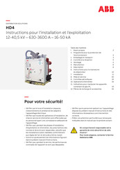 ABB HD4 Instructions Pour L'installation Et L'exploitation