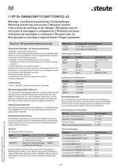 steute RF Rx SW915-4S Instructions De Montage Et De Câblage