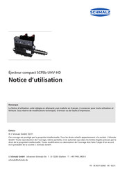 schmalz SCPSb-UHV-HD Notice D'utilisation