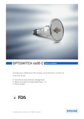 KROHNE OPTISWITCH 6600 C Notice Technique