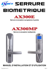 AXESS AX300MP Manuel D'installation Et D'utilisation