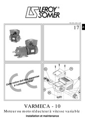 Leroy Somer VARMECA-10 Installation Et Maintenance