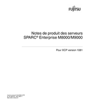 Fujitsu SPARC Enterprise M9000 Mode D'emploi