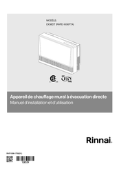 Rinnai RHFE-1006FTA Manuel D'installation Et D'utilisation