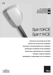 Nice Spin11KCE Instructions Et Recommandations Pour L'installateur