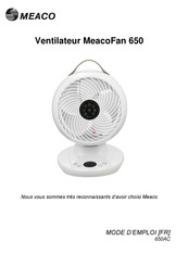 Meaco Fan 650 Mode D'emploi