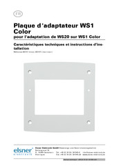 elsner elektronik WS1 Color Caractéristiques Techniques Et Instructions D'installation