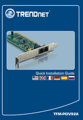 TRENDnet TFM-PCIV92A Guide D'installation Rapide