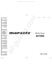 Marantz AV7005 Mode D'emploi