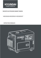 Hyundai power products HDG6500T Instructions Originales