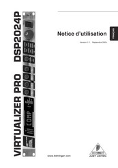 Behringer VIRTUALIZER PRO DSP2024P Notice D'utilisation