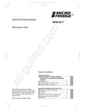 Micro fridge MFM/NC-7 Manuel D'instructions