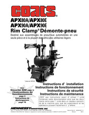Coats Rim Clamp APX80A Instructions D'installation Et De Fonctionnement