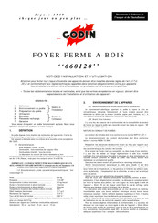 Godin 660120 Notice D'installation Et D'utilisation