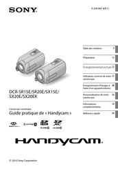Sony Handycam DCR-SX15E Guide Pratique