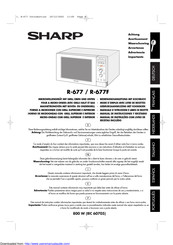 Sharp R-677 Mode D'emploi Avec Livre De Recettes