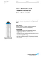 Endress+Hauser Liquitrend QMW43 Information Technique
