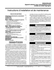 Carrier 38WAH036 Instructions D'installation Et De Maintenance