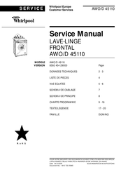 Whirlpool AWO/D 45110 Guide Du Service