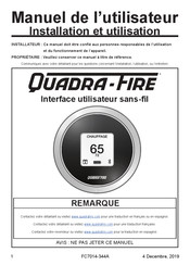 Hearth & Home Quadra-Fire Interface utilisateur sans-fil Manuel De L'utilisateur