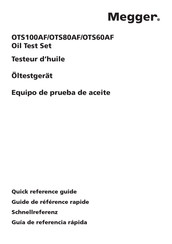 Megger OTS60AF Guide De Référence Rapide