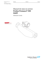 Endress+Hauser HART Proline Promass P 300 Manuel De Mise En Service