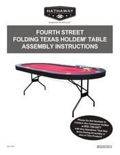 Hathaway TEXAS HOLDEM' FOURTH STREET Instructions D'assemblage