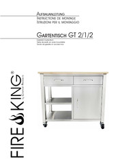 Comfort Products FireKing Gartentisch GT2/1/2 Instructions De Montage