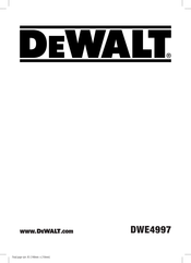 DeWalt DWE4997 Traduction De La Notice D'instructions Originale