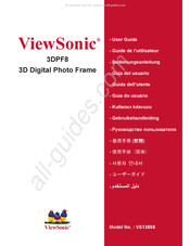 ViewSonic 3DPF8 Guide De L'utilisateur