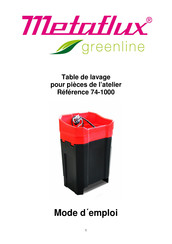 Metaflux greenline 74-1000 Mode D'emploi