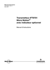 Emerson Micro Motion IFT9701 Manuel D'instructions