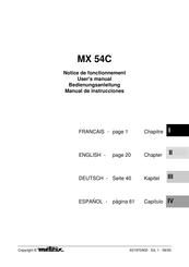 Metrix MX 54C Notice De Fonctionnement