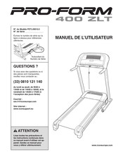 Pro-Form 400 ZLT Manuel De L'utilisateur