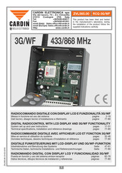 Cardin Elettronica RCQ-3G/WF Mise En Service Et Utilisation