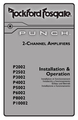 Rockford Fosgate PUNCH P250.2 Installation Et Fonctionnement