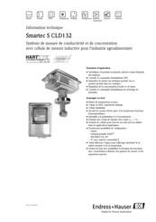 Endress+Hauser Smartec S CLD132 Information Technique