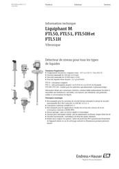 Endress+Hauser Liquiphant M FTL50 Information Technique