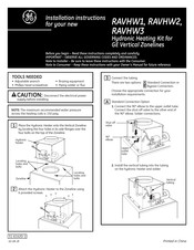 GE RAVHW3 Instructions D'installation
