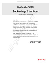 Asko T754C Mode D'emploi