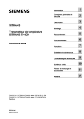 Siemens SITRANS TH400 Instructions De Service