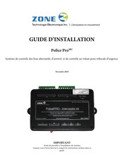 Zone Police Pro Guide D'installation